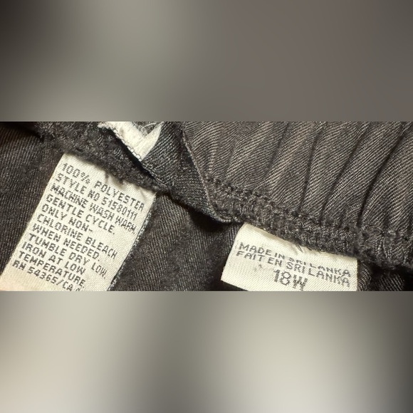 Alia Elegant Black Polyester Dress Work Pants Slip On Women Size 18W - Picture 4 of 12